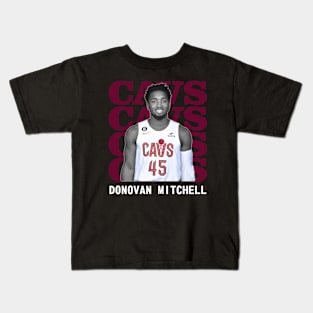 Cleveland Cavaliers Donovan Mitchell 45 Kids T-Shirt